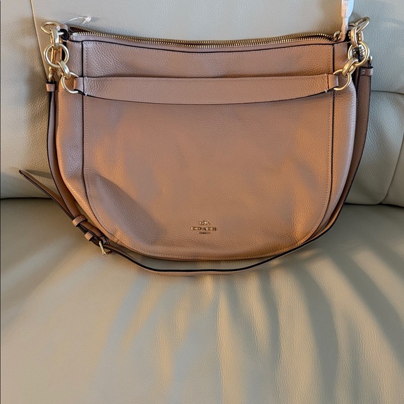 Coach Handbags - Coach Tan Leather Crossbody Bag. Pebbled leather Hobo in Beachwood